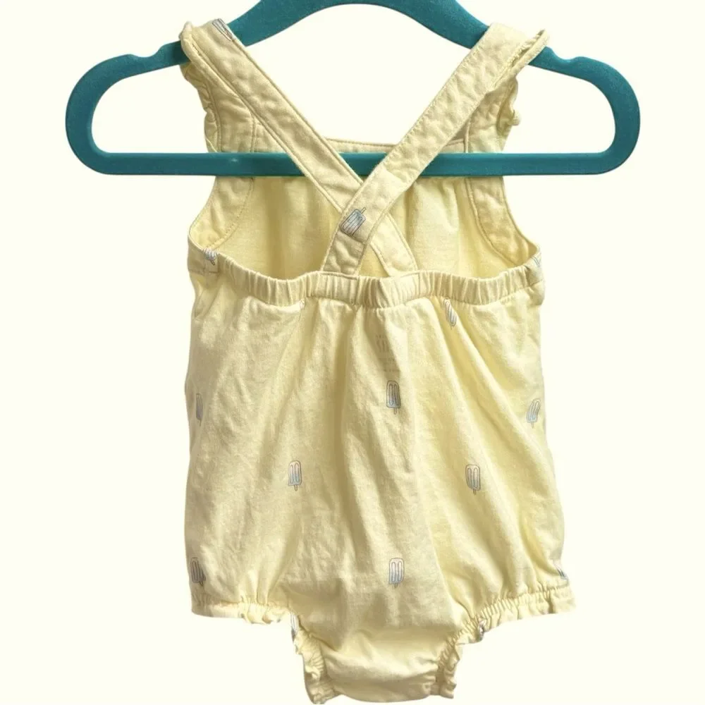 Baby Gap Girls Flutter Sleeve Ice Cream Popsicle Sleeveless Onesie. 6-12 Months.